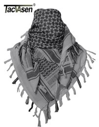 TACVASEN Men Scarf Tactical Desert Arab Keffiyeh Scarf Camouflage Head Scarf Women Arabic Cotton Paintball Face Mask D1811091709