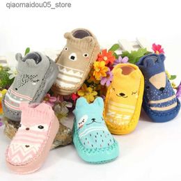 Kids Socks New Baby Anti slip Socks Shoes Spring and Autumn Boys and Girls Walking Socks Q240413