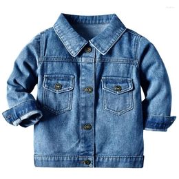 Jackets Kids Denim For Boys Girls Baby Coats 2024 Spring Autumn Casual Jacket Vintage Solid Outwear Children Clothing