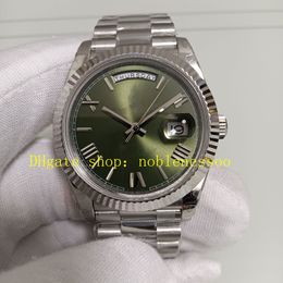 5 Color BP Factory Watch Authentic Photo Mens 40mm Green Roman Dial White Gold 228239 Fluted Bezel Men's Stainless Steel Bracelet BbF Automatic Movement Watches