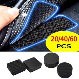 20/40/60PCS Carpet Fixing Stickers Double Sided High Adhesive Home Car Floor Mats Foot Mats Fixed Patches Anti Skid Grip Tapes