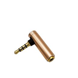 new 2024 1PC 3.5mm Audio Connector 3.5 Jack Right Angle Female to 4Pole Male Audio Stereo Plug L Shape 90 Degree Headphone Converter 1. for