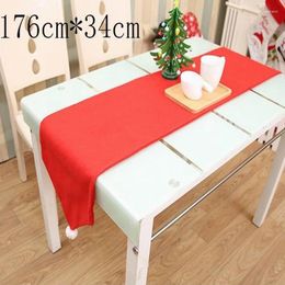 Party Decoration Christmas Red Background Modern Table Runner Wedding Decor For Dining Hat Decorations