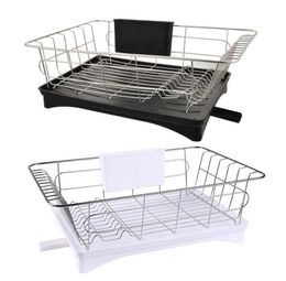 1PCs Multifunctional Stainless Steel Dish Rack Plates Bowl Cup Drying Storage Rack Organizer Kitchen Organizer Storage Racks T20041994014