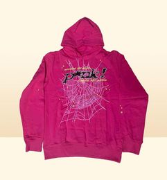 Red Sp5der Young Thug 555555 Angel Hoodies Men Women Best Quality Printing Spider Web Pullover Sweatshirts 22H08215340791