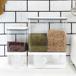 Storage Bottles Wall-Mounted Rice Dispenser Grain Dried Fruit Food Box Kitchen Moisture-Proof Sealed Jar Pet Store Boxes