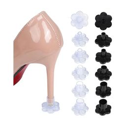 Floral Latin Dance Heel Protector Cover High Heel Slim Anti Slip Durable Mute Protector Heel Cover For Womens Shoes Accesories 240401