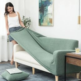 Elastic Adjustable Sofa Cover, Non-slip Jacquard Armchair Sofa Pad, Plaid Fabric Sofa Mat, Sofa Covers For Living Room Decor