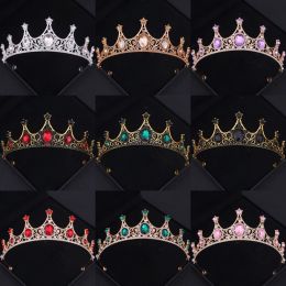 Baroque Crystal Tiaras And Crowns Party Rhinestone Prom Diadem Crown For Women Bridal Wedding Hair Accessories Jewelry Crown