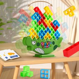 64/48PCS Tetra Tower Fun Balance Stacking Building Blocks Board Game for Kids Adults Friends Team Dorm Family Game Night and Par