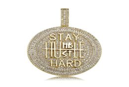 Hip hop Keep calm letter pendant necklaces for men women luxury designer mens bling diamond gold chain necklace jewelry love gift3853202