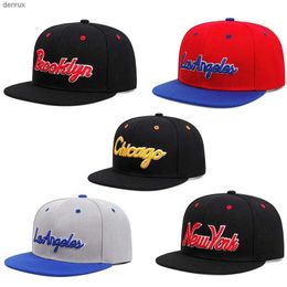 Ball Caps New Los Angeles Embroidery Snapback Cap for MenYouth Vintage Hip Hop Cap for Women Casual Outdoors Fashion Hat AdjustableL240413