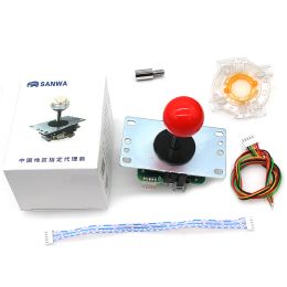 Games Japan Original Sanwa Arcade Joystick 8YT With 35mm Ball Copy Octagonl Restrictor 1.5mm Extender Cable Jamma Game Controller DIY