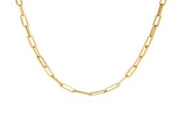 Fashion Paperclip Link Chain Women Necklace Stainless Steel Gold Colour Chain Necklace For Women Men Jewellery Gift 2203157595570