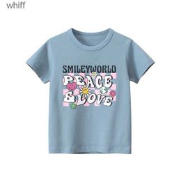 T-shirts T-shirts 1-9T Summer Cotton T Shirt for Kids Girls Clothes Short Sleeve Tee Top Infant Tshirt Cute Sweet Childrens Outfit AA230330 C240413