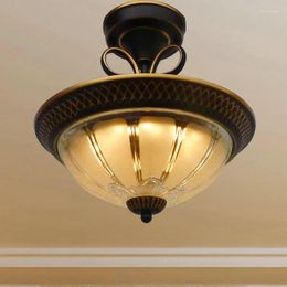 Ceiling Lights Modern Simple Living Room Light Retro Bedroom Balcony Corridor LED Decorative Luxury Round Chandelier