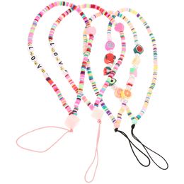 4 Pcs Bow Phone Case Chain Mobile Lanyard Charm Strap Cellphone Wrist for Universal Beaded Miss