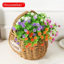 Decorative Flowers Yugali Bouquet Artificial No Fade Faux Plastic Plants Outdoor Graden Decoration Porch Window Home Decor