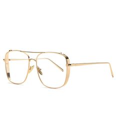 Rock style luxury sunglasses for men square clear lens glasses rim mens full frame oversized vintage gold silver metal sunglasses1659580