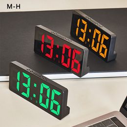 Creative Number Clock Color Nightlight Temperature Calendar Alarm Clock LED Large Number Electronic Clock Backlight Home Decor