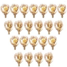 Decorative Flowers 22Pcs Mini Dried Flower Bouquet Bridesmaid Table Centerpieces For Wedding Baby Shower Birthday Gifts Home Decor