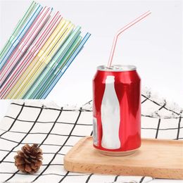 Disposable Cups Straws 100-300PCS Multicolor Drinking Kunststof Pajitas Plastique For Wedding Party Supplies Beverage Kitchen Cocktail