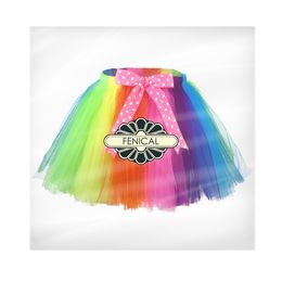 Tulle Skirt for Girl Children's Dresses Glowing Petticoat Clothes Rainbow Costume Tie Tutus of Girls