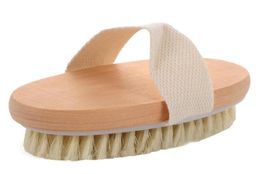 100pcs Dry Skin Body Face Soft Natural Bristle Brush Wooden Bath Shower Brushes SPA without Handle Cleansing9308892