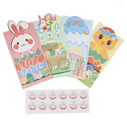 Gift Wrap 12Pcs/set DIY Easter Biscuits Bag Package With Sticker Kids Birthday S Party Home Supply