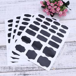 Wall Stickers 96 Pcs Waterproof Chalkboard Labels Reusable Blackboard Sticker Environmentally Friendly For Kitchen