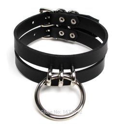 100 Handcrafted Caged Top Choker Real Leather BDSM Collar ORound Fetish Cosplay Costume Choker Necklace8867784