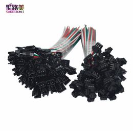 50 Pairs 2pin3pin4pin JST SM Plug Connector Male Female Cable Wire for WS2811 WS2812B 5050 RGB LED Strip Light5796072