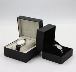 Watch Box Black PU Leather Jewellery Storage Box with Pillow Single Slot Watch Gift Box for Men and Women5169947