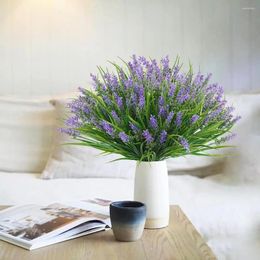 Decorative Flowers Faux Flower Vibrant Realistic Simulation Lavender Plants Non-withering Easy Maintenance Artificial Greenery For A Natural