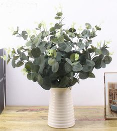 Green Artificial Leaves Large Eucalyptus Leaf Plants Wall Material Decorative Fake Plants For Home Shop Garden Party Decor GA6801412210