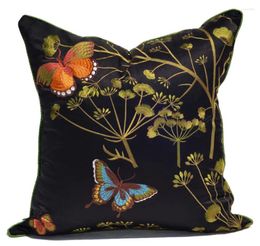 Pillow Retro Trend Embroidery Butterfly Decorative Throw Pillow/almofadas Case 45 50 Vintage Oriental Cover Home Decorating