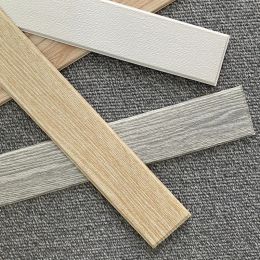 70cm Self-adhesive PVC Wood Grain Skirting Sticker Waistline Wall Baseboard Edge Strip Waterproof Floor Corner Line Home Decor