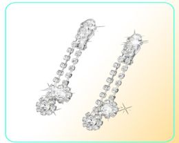 Amandabridal Silber Strasssteine Party Weihnachtsgeschenk Bling Hochzeitszubehör Braut Schmuck Sets Haarkopfschmuck Diamant Halskette3339625