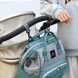 USB Charging Mommy Backpack Large Diaper Bag Waterproof Maternity Pack Stroller Hanging Nappy Bag Babies Accessories