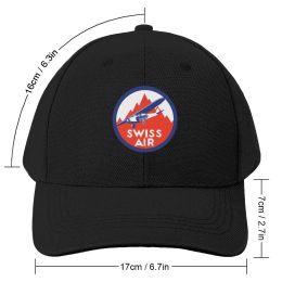 Swissair - Switzerland Baseball Cap Brand Man cap Hat Beach Anime Golf Wear Mens Tennis Women's