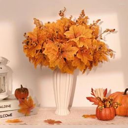 Decorative Flowers Fake Good Detail No Wither Watering Long-lasting Berry Thanksgiving Day Autumn Desktop Vase Decoration Po Prop