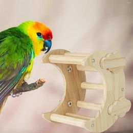 Other Bird Supplies Parrot Perches Wooden Stand Corner Shelf Climbing Hideout Pet Toy For Chinchilla Parakeets Budgies Hamster Cockatiels