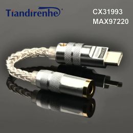 Amplifier New Top Upgraded Digital Audio Amplifier CX31993 MAX97220 Dual Chip typec3.5mm AMP HiFi Audio Adapter PCM DAC For iphone15