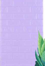 7077 3D Brick Wall Stickers DIY Self Decor Foam Waterproof Wall Covering Wallpaper For TV Background Kids Living Room8638118