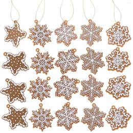 Decorative Figurines 20Pcs Christmas Snowflake Hanging Decorations Snowflakes Ornaments For Tree Decoration