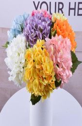 DHL Artificial Silk Hydrangea Big Flower 75quot Fake White Wedding Flower Bouquet for Table Centrepieces Decorations 19col1999500