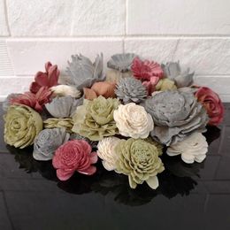 Decorative Flowers 50 Pack Of Sola Wood Flower Mix For Home Decor/All Special Occasions G804C99N