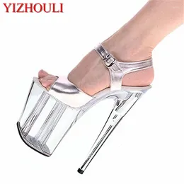Dance Shoes 20 Cm Tall And Transparent Crystal Sandals 8-inch Wedding Party - Sexy Dancing