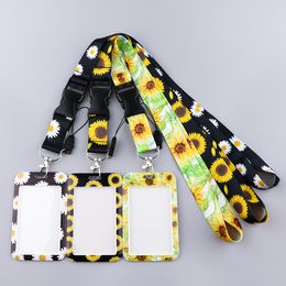 D2091 Sunflower daisy Cell Phone Lanyard For Keys Phone Straps Keychain Camera Strap ID Card Gym USB Hanging Rope Accessories