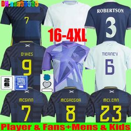 SCoTlaNd Football Shirt 2024 Euro Cup ScoTTisH 24 25 National Team Soccer Jerseys Sets Kids Kit 150 Year Anniversary Strip Men Top Plus Size 4XL ROBERTSON DYKES